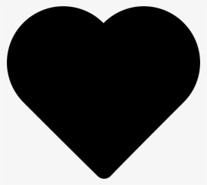 Valentines Black Heart - Black And White Cartoon Heart #3458554