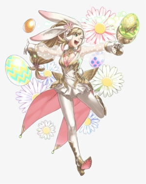 1girl Animal Ears Bangs Blonde Hair Breasts Bunny Tail - Fire Emblem Heroes Spring Sharena #3459043