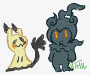 [ Pokemon ] Mimikyu And Marshadow By Delugedirge - Cartoon #3459512