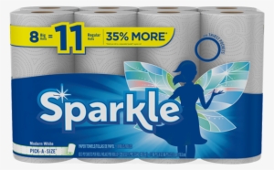 Sparkle Modern White Big Paper Towel Rolls - Sparkle Paper Towels 8 Big Rolls #3459975