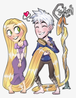 Jack Frost And Rapunzel By *lilychaos - Jack Frost And Rapunzel Hair #3460906