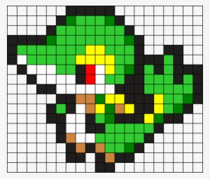 Snivy Perler Perler Bead Pattern / Bead Sprite - Pixel Art Pokemon Snivy #3462177