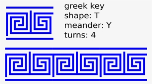 Drawn Key The Greek - Greek Meander #3462294