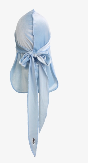 Powder Blue 'morpho' Deluxe Velvet Drape Durag - Velvet #3462577