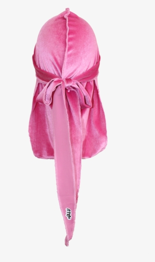 Pink 'flamingo' Deluxe Velvet Drape Durag - Velvet #3462790