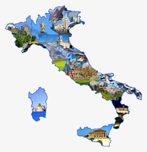 Map Of Italy With Monuments #3465719