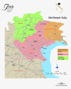 Maps Map Of Northeast Italy - North East Italy Wine Map #3466055
