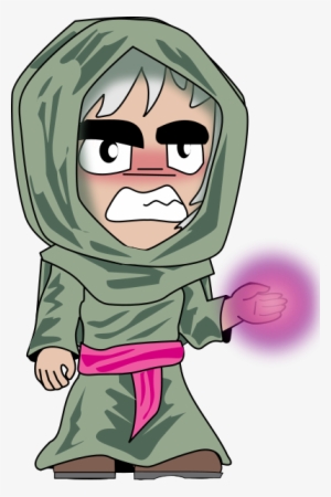 Necromancer Chibi Clipart Png - Cartoon Character With Hoodie #3467184