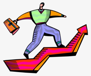 Vector Illustration Of Businessman Climbs Corporate #3467613