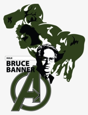 Marvel, The Avengers, And The Hulk Image - Hulk Bruce Banner Stencil Art #3469286