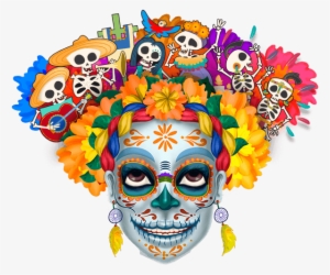 Calavera Dia De Muertos Png #3470425