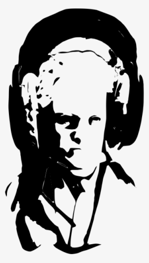 This Free Icons Png Design Of Beethoven With Headphones #3470538
