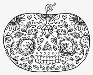 Dibujo De Calabaza Del Día De Los Muertos Para Colorear - Dia De Muertos Para Dibujar #3470870