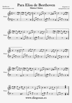 Tubepartitura Para Elisa Partitura De Piano De Beethoven #3471508