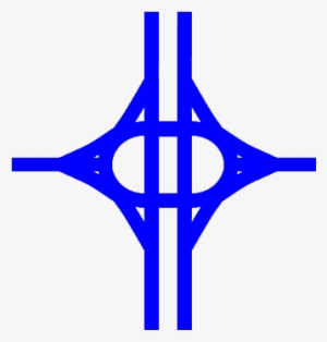 Intercambio De Autopista De Puente En Rotonda Con Carretera - Road #3471660