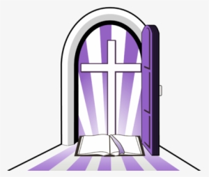 Purple Cross Doorway - Purple Cross With Bible #3471844