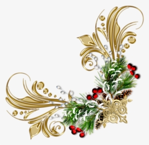 Corner4png Christmas Corners Pinterest - Himmlische Goldfeiertags-weihnachtspostkarte Postkarte #3473161