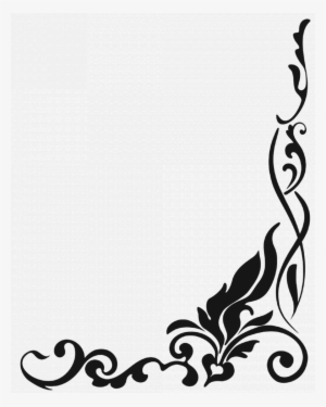 Corner Border Png Clipart Decorative Corners Clip Art - Border Png Black And White #3473204