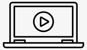 Laptop With Video Player - Laptop Video Icon #3473445