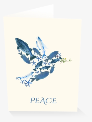 Fish Of Peace Holiday Card - Bluebird #3473564