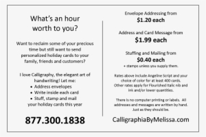 Order Holiday Card Addressing Now - Calligraphia By Melissa #3473866