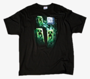 Minecraft - T-shirt-minecraft-three-creeper-moon #3474029