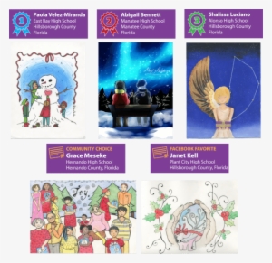 Art Of Donation Holiday Card Contest Winners Inspired - Lifelink De Florida #3474236