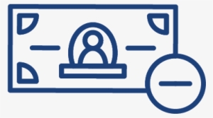 An Icon Depicting A Dollar Bill Next To A Minus Sign - United States One-dollar Bill #3474331