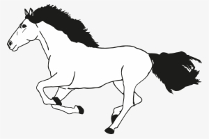 Png Pferd Schwarz Weiss Transparent Pferd Schwarz Weiss - Pferd Clipart Schwarz Weiß #3474490