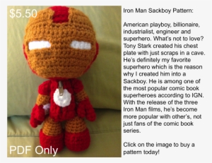 Amigurumi Iron Man Sackboy #3474766