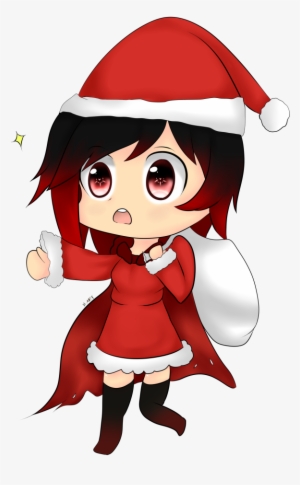 Rwby Chibi Christmas - Christmas Ruby Rose Rwby #3474953