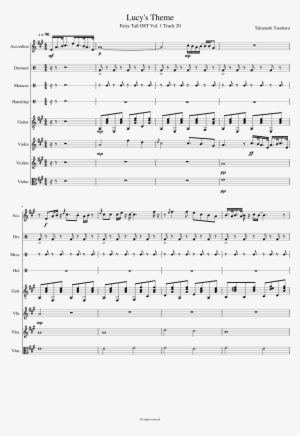 Lucy's Theme Sheet Music Composed By Takanashi Yasuharu - Sheet Music #3475580
