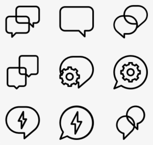 Chat Bubbles - Phone Email Address Icons Png #3476754