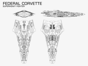 Core Dynamics Federal Corvette From Elite - Science Fiction #3477807