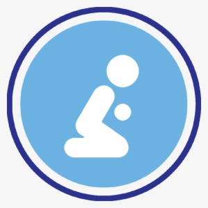 Prayer Worship Icon Blue - Circle #3479933