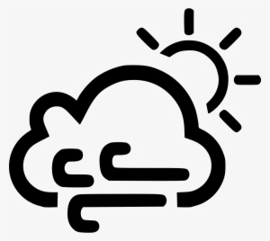 Cloud Wind Windy Sun Sunny Svg Png Icon Free Download - Wind And Snow Icon #3480656