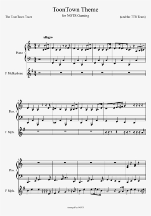 Toontown Theme Sheet Music Composed By 1 Of - Legend Of Zelda Cello Sheet Music #3481897