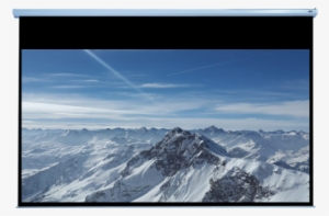 165″ Elunevision High Definition Cinema White Motorized - Landscapes Snow Mountain #3483031