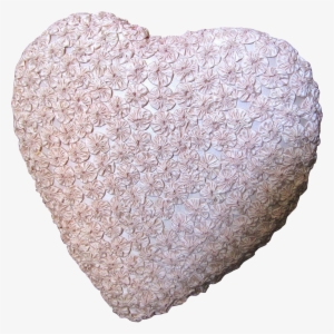 Romantic Vintage Pink Heart Yoyo Pillow - Heart #3483097