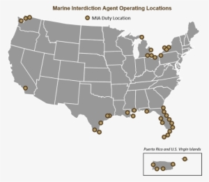 Marine Interdiction Agent Duty Location Map - Map Where Trump Is President #3483849