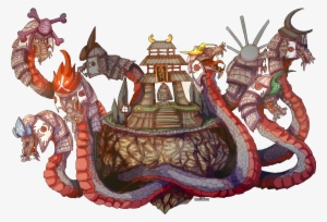 =okami= Orochi Pixel By Leokatana On Deviantart - Orochi Okami Fan Art #3484449