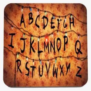 Stranger Things Alphabet Wall Drink Coaster #3484852