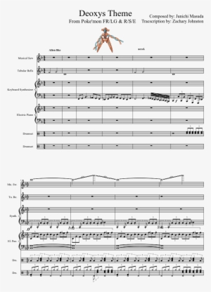 Deoxys Theme Sheet Music Composed By Composed By - Pokemon Deoxys #3486809