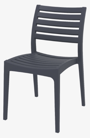 Modern Grey Stackable Thermoplastic Chair - Utestol Svart #3487067