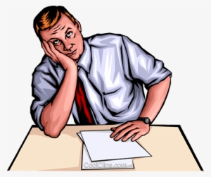Frustrated Man - Cartoon Of Bored Person #3487070