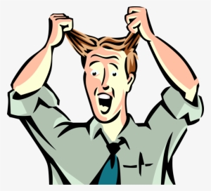 Vector Illustration Of Frustrated Businessman Reacts - Vector Graphics #3487666