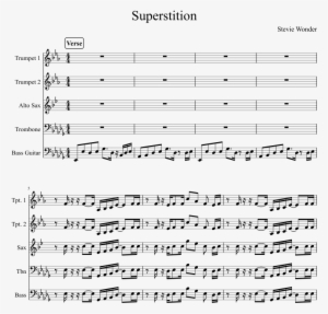 Superstition Sheet Music Composed By Stevie Wonder - Daft Punk Harder Better Faster Stronger Sheet Music #3490102