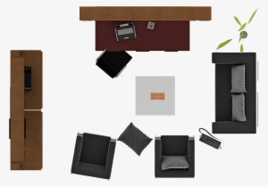 Estudio - Muebles En Planta Png #3491039