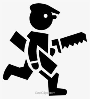 Carpenter Royalty Free Vector Clip Art Illustration - Carpenter Clipart #3491436