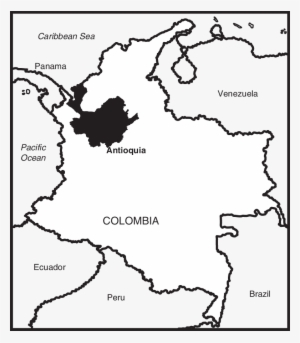 Map Showing The Geographic Location Of The Study Area - Map Of Colombia #3496021
